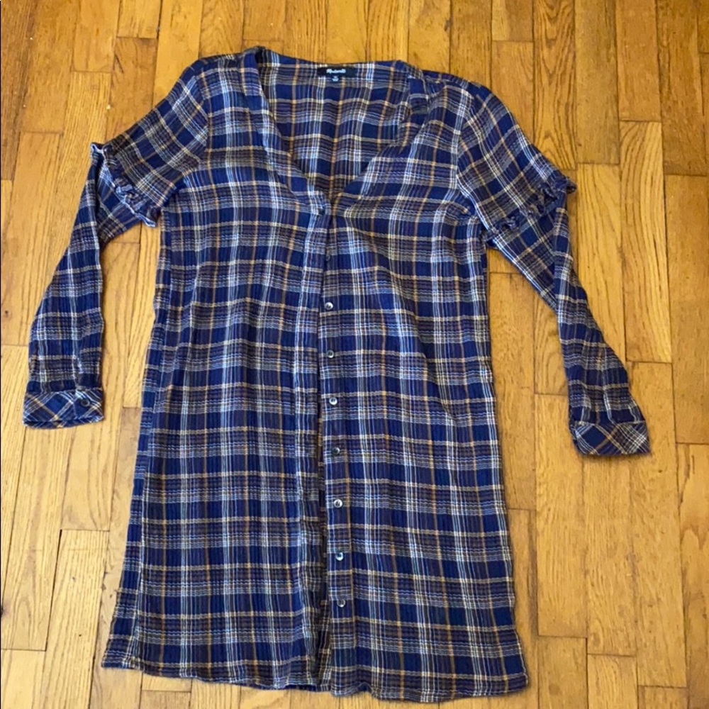 Madewell button down plaid dress